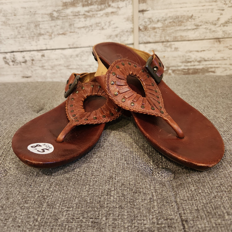 BROWN LEATHER SANDALS $228