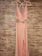 PINK SPARKLY LONG DRESS