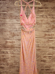 PINK SPARKLY LONG DRESS