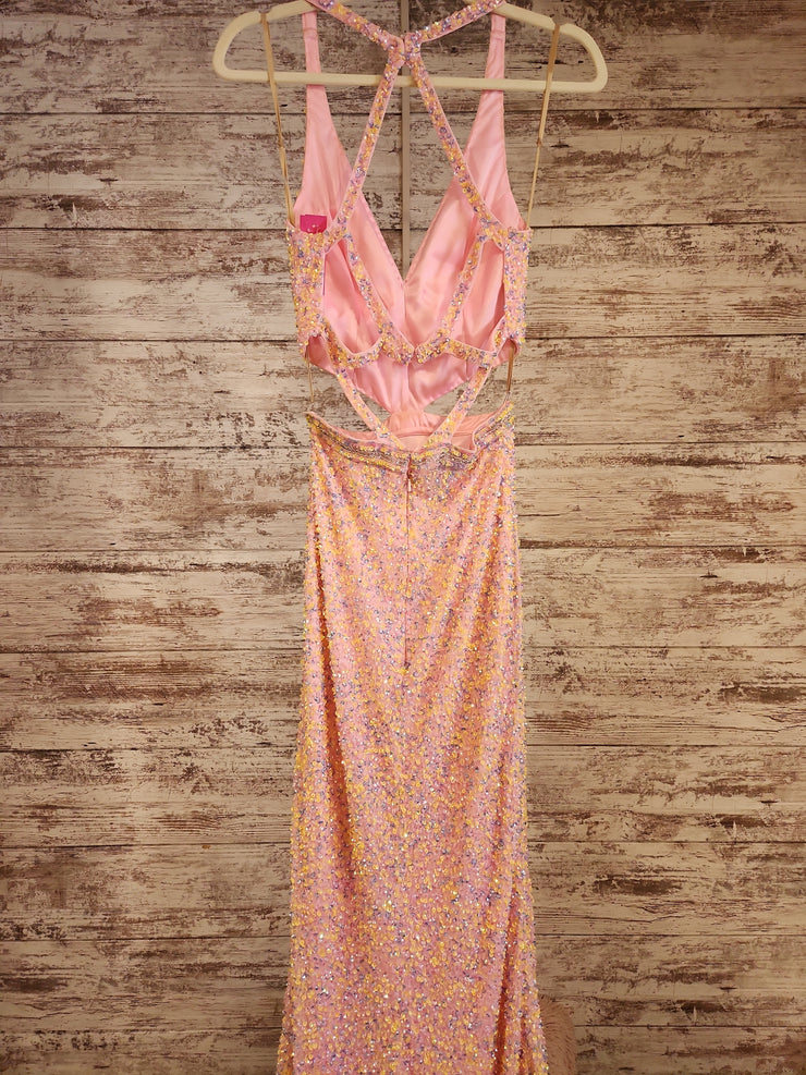 PINK SPARKLY LONG DRESS