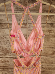 PINK SPARKLY LONG DRESS