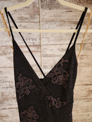 BLACK/GOLD SPARKLY LONG DRESS