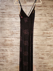 BLACK/GOLD SPARKLY LONG DRESS