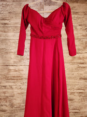 RED LONG EVENING GOWN