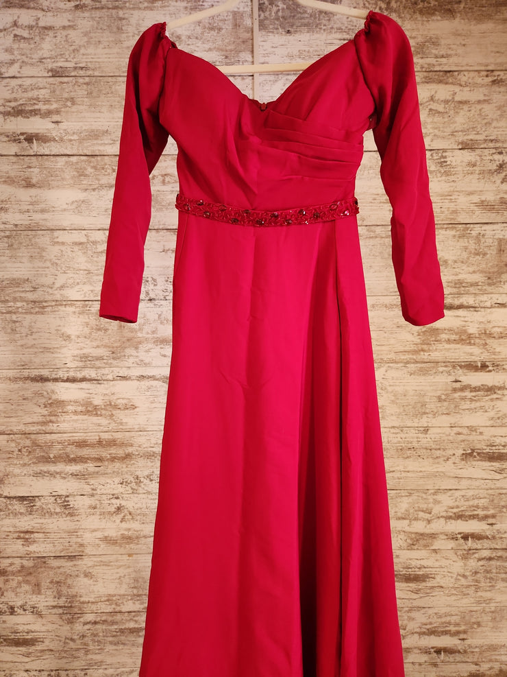 RED LONG EVENING GOWN