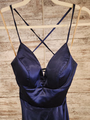NAVY A LINE GOWN