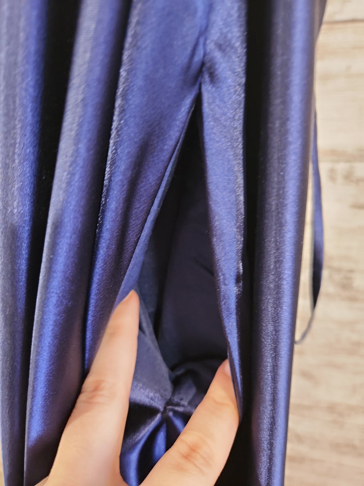 NAVY A LINE GOWN