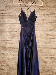 NAVY A LINE GOWN