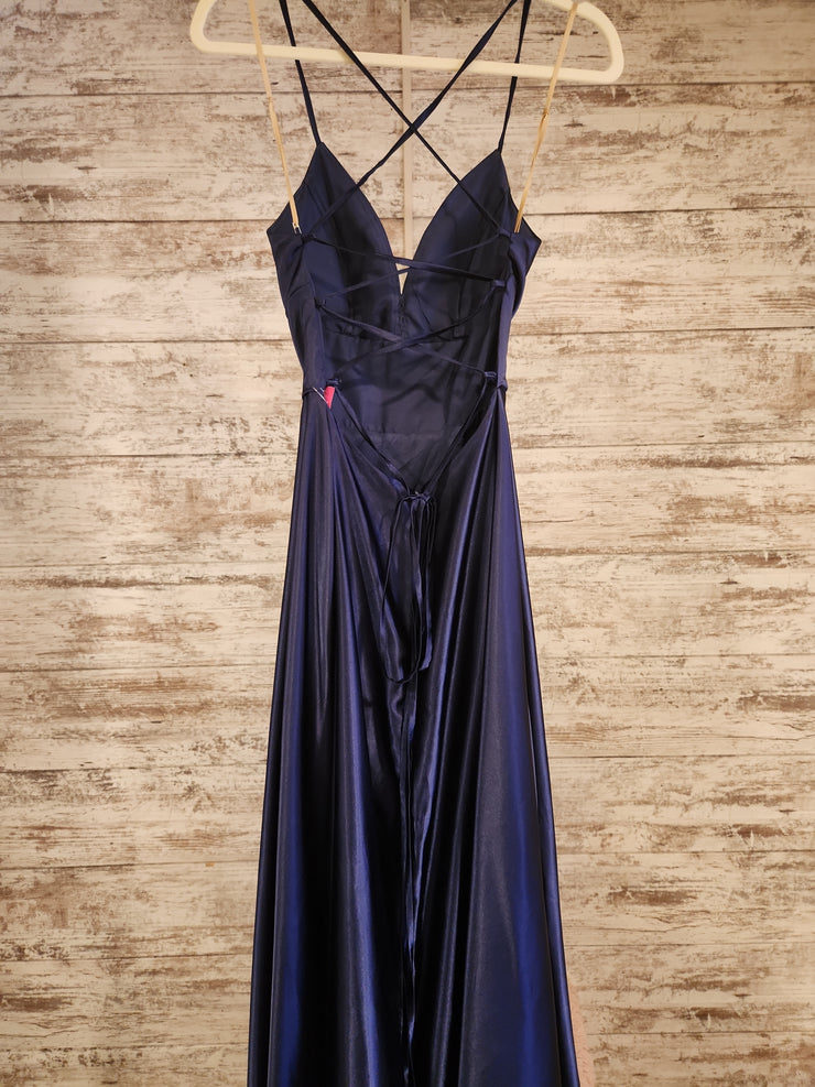 NAVY A LINE GOWN