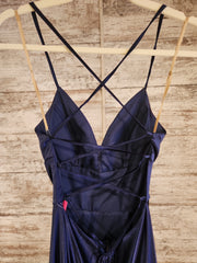 NAVY A LINE GOWN