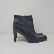 BLACK SHORT LEATHER BOOTS