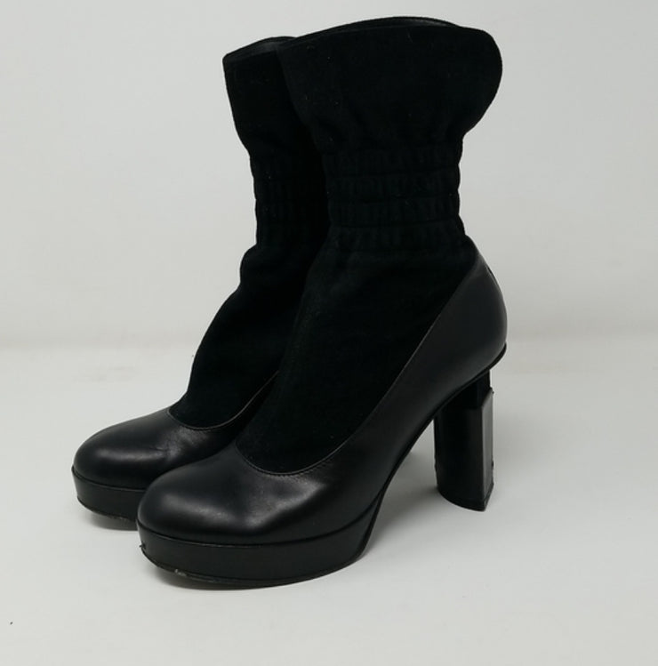 BLACK SUEDE/LEATHER BOOT $1100