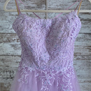 LAVENDER/FLORAL A LINE GOWN