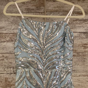 BLUE SEQUIN LONG GOWN (NEW)