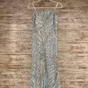 BLUE SEQUIN LONG GOWN (NEW)