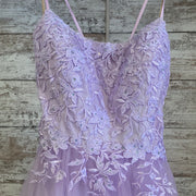 LAVENDER/FLORAL A LINE GOWN