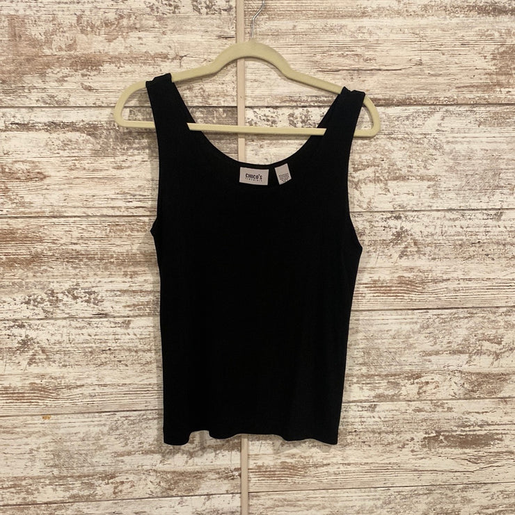 BLACK SLEEVELESS TOP