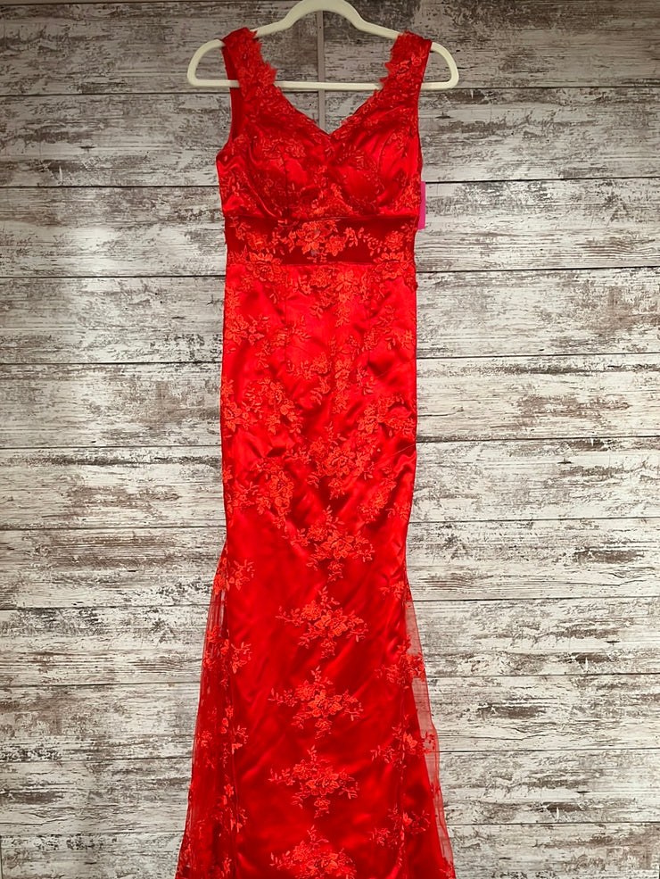 RED LONG EVENING GOWN