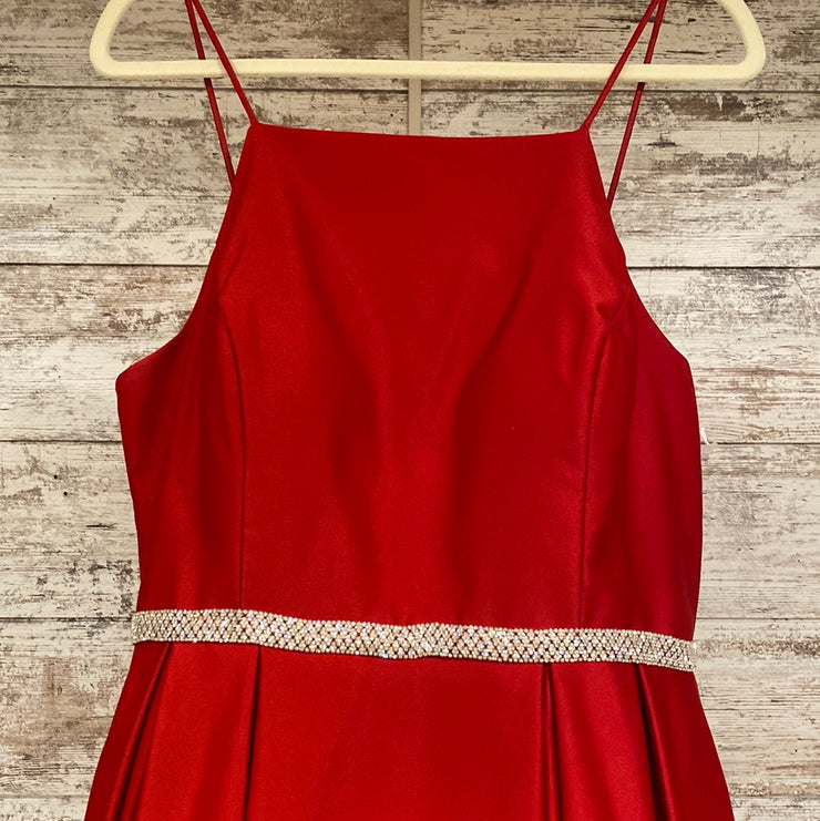 RED A LINE GOWN
