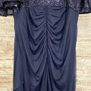 NAVY LONG EVENING GOWN
