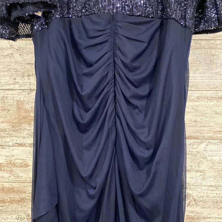 NAVY LONG EVENING GOWN