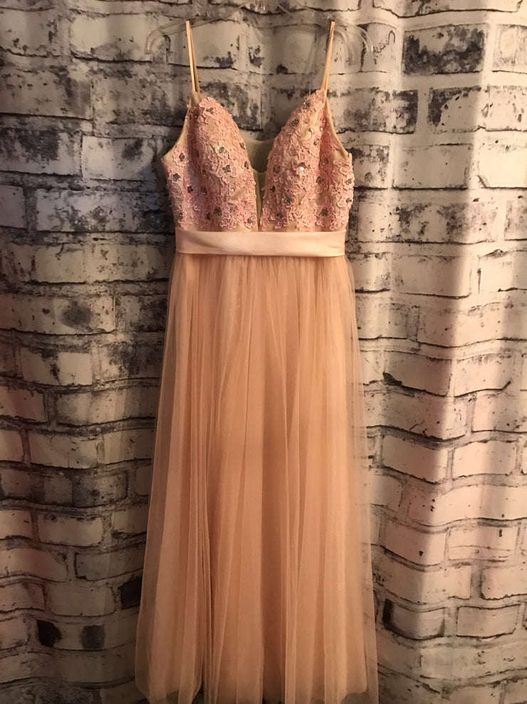 LIGHT PINK A LINE GOWN