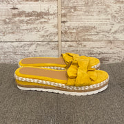 YELLOW SLIP ON SANDALS (NEW)