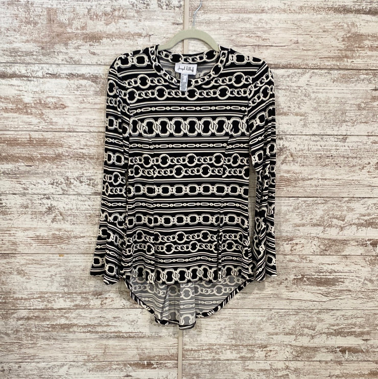 BLACK/WHITE LONG SLEEVE TUNIC