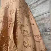 PEACH/FLORAL A LINE GOWN