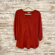 RUST COLORED LONG SLEEVE TOP