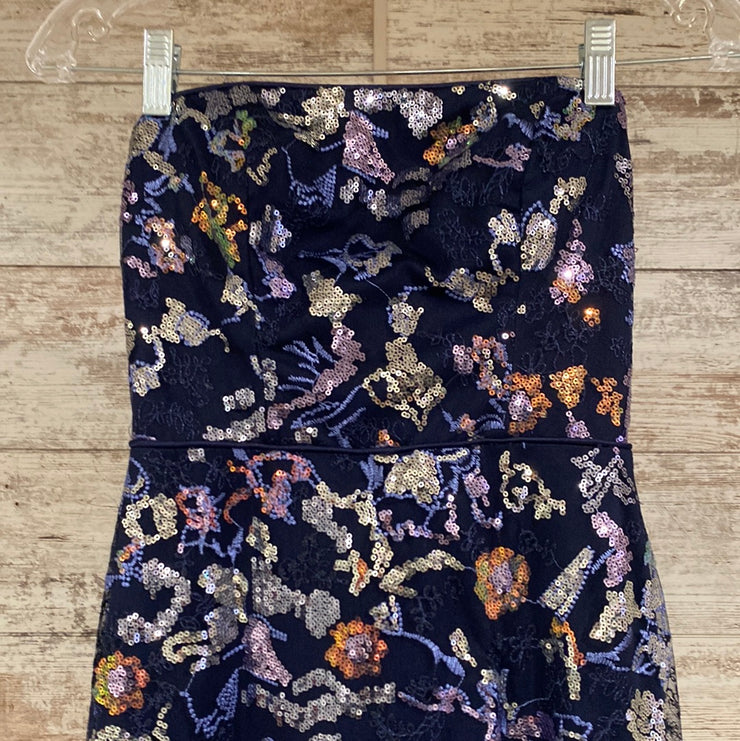 NAVY/COLORFUL SPARKLY DRESS