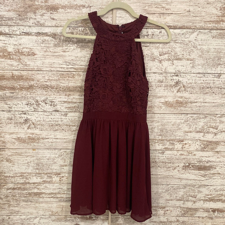 BURGUNDY SHORT DRESS