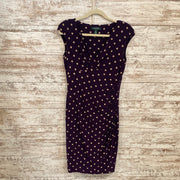 PURPLE/TAN SHORT DRESS