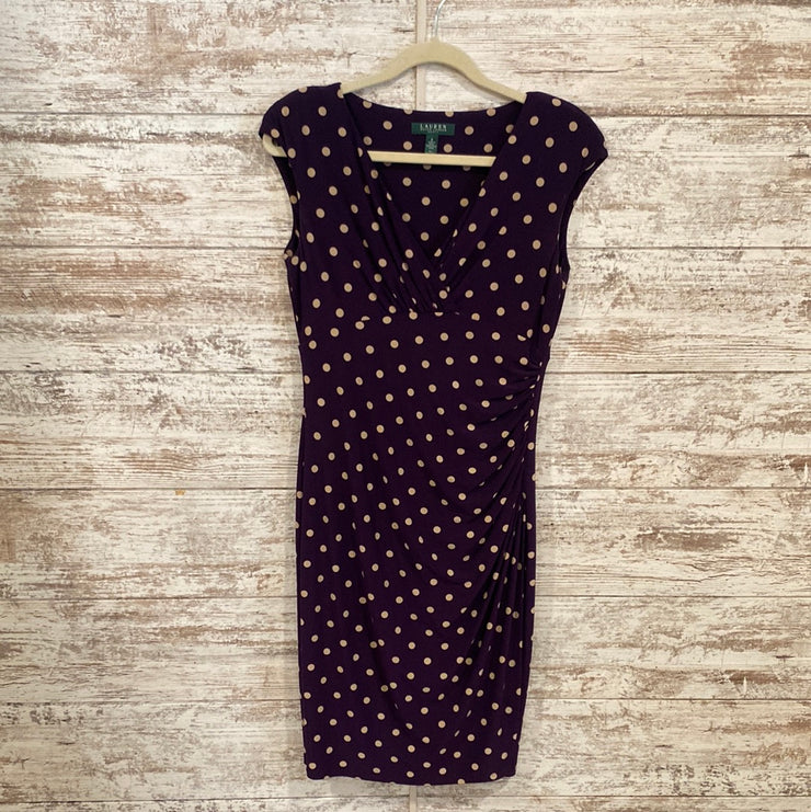 PURPLE/TAN SHORT DRESS