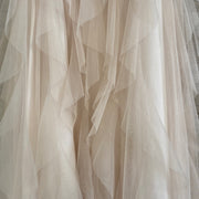 IVORY/FLORAL A LINE GOWN