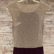 PURPLE LONG EVENING GOWN