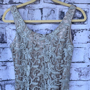 SILVER LACE SHORT DRESS