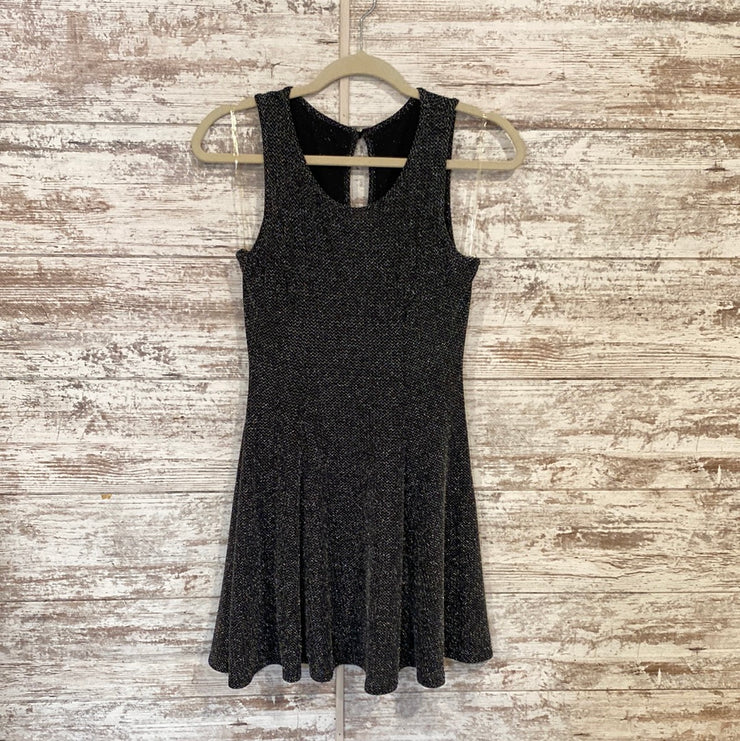 BLACK/SILVER SPARKLY SHORT DRE