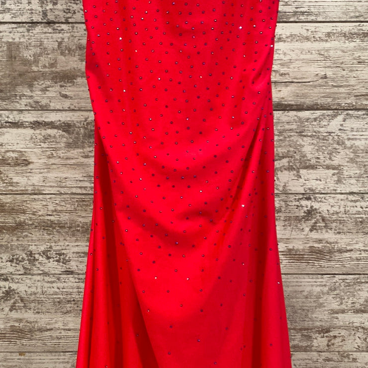 RED FITTED LONG DRESS (NEW)