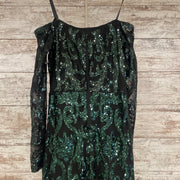 GREEN SEQUIN LONG GOWN (NEW)