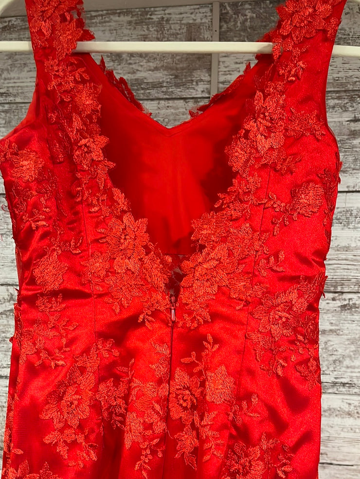 RED LONG EVENING GOWN