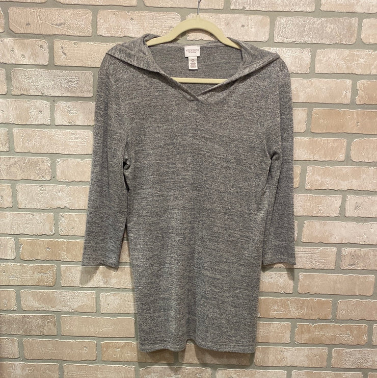 GRAY LONG SLEEVE TUNIC/TOP