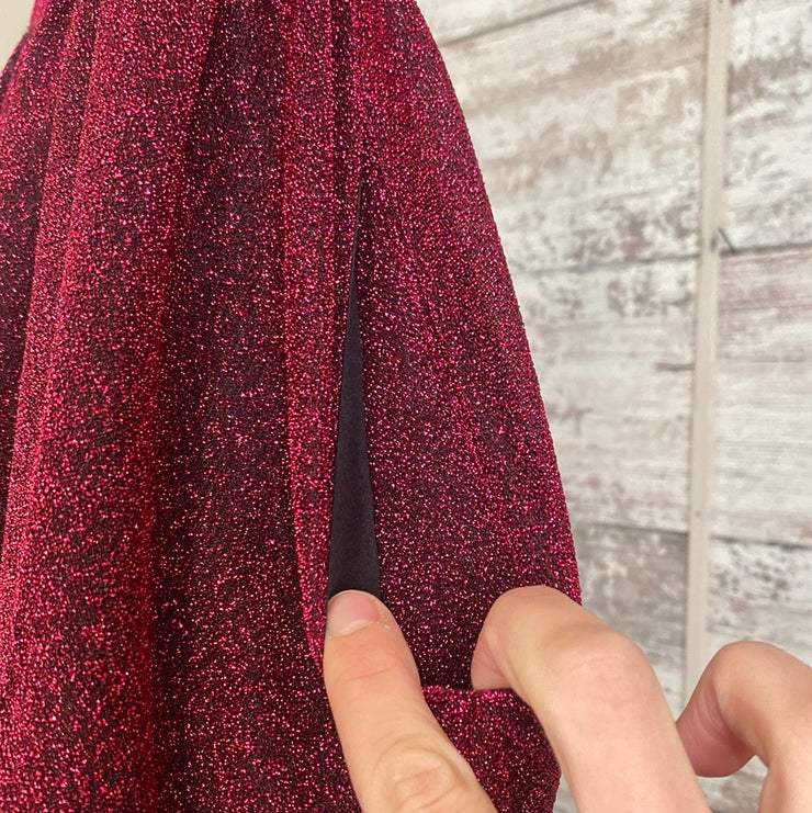 PINK SPARKLY A LINE GOWN