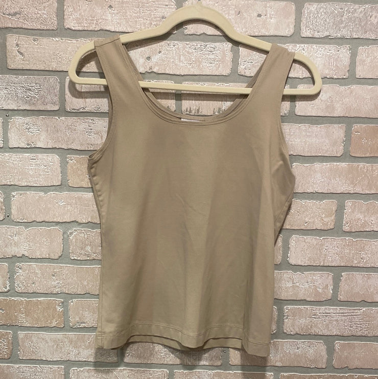 TAN SLEEVELESS TOP