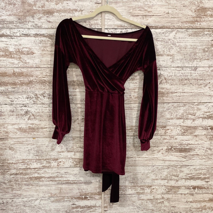 BURGUNDY SHORT DRESS