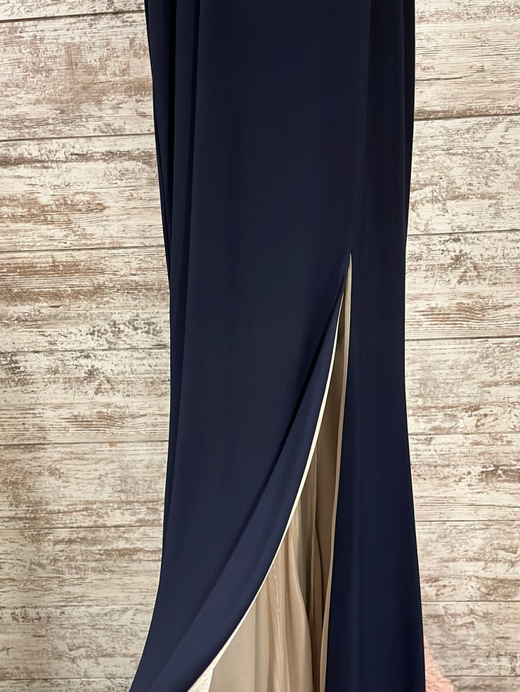 NAVY LONG EVENING GOWN