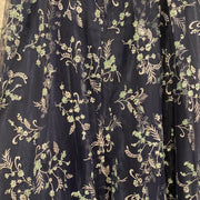 NAVY/FLORAL A LINE GOWN