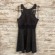 BLACK SPARKLY SHORT DRESS