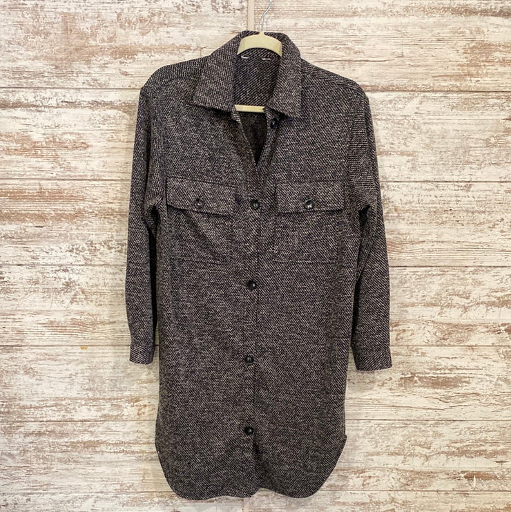 GRAY SHIRT DRESS