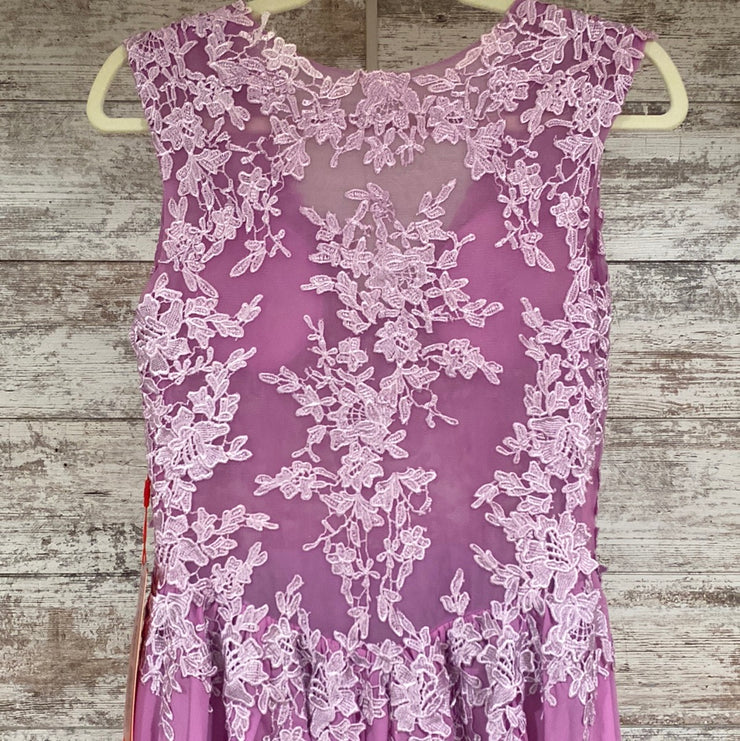 PURPLE/FLORAL LONG DRESS
